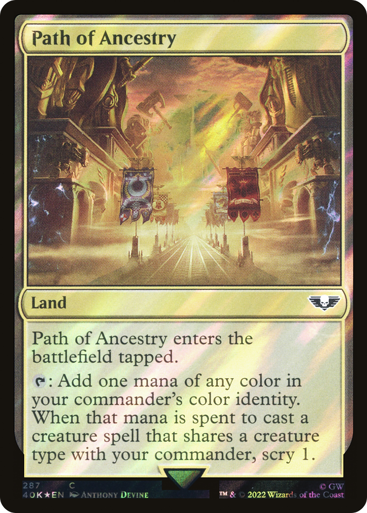 Path of Ancestry (Surge Foil) [Marvel Super Heroes Commander] MTG Single Magic: The Gathering | Red Claw Gaming