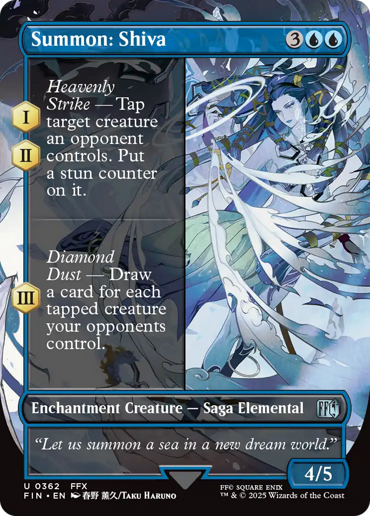 Summon: Shiva (Borderless) [FINAL FANTASY] MTG Single Magic: The Gathering | Red Claw Gaming