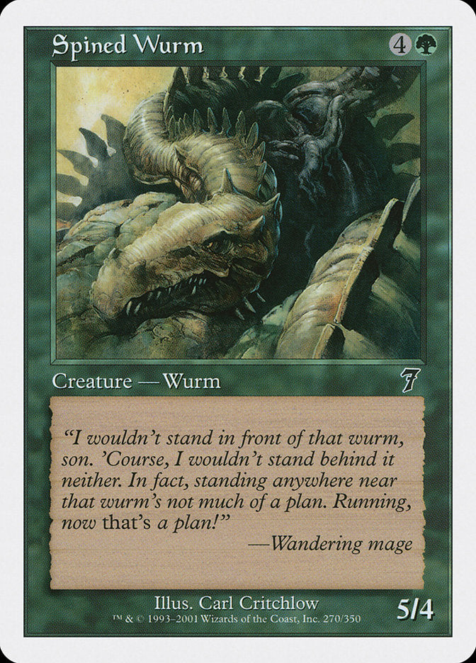 Spined Wurm [Seventh Edition] MTG Single Magic: The Gathering | Red Claw Gaming