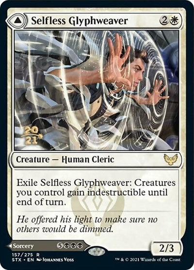 Selfless Glyphweaver // Deadly Vanity [Strixhaven: School of Mages Prerelease Promos] MTG Single Magic: The Gathering | Red Claw Gaming