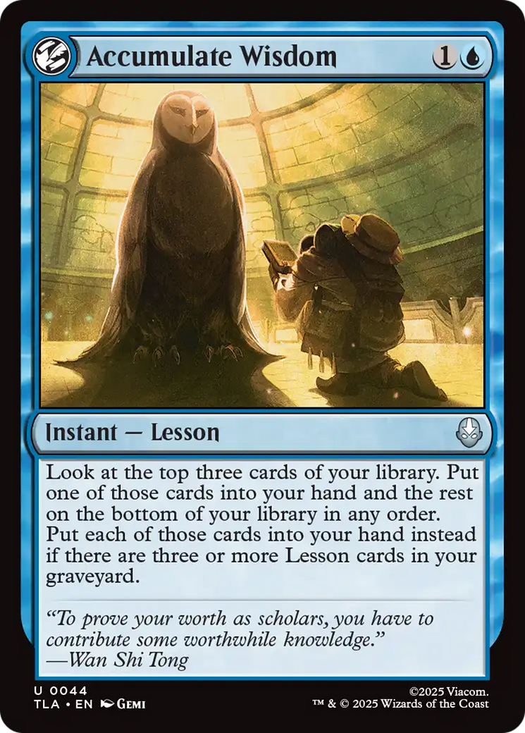 Accumulate Wisdom [Avatar: The Last Airbender] MTG Single Magic: The Gathering | Red Claw Gaming
