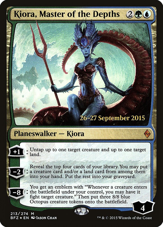 Kiora, Master of the Depths [Battle for Zendikar Prerelease Promos] MTG Single Magic: The Gathering | Red Claw Gaming
