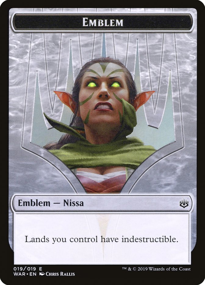 Nissa, Who Shakes the World Emblem [War of the Spark Tokens] MTG Single Magic: The Gathering | Red Claw Gaming