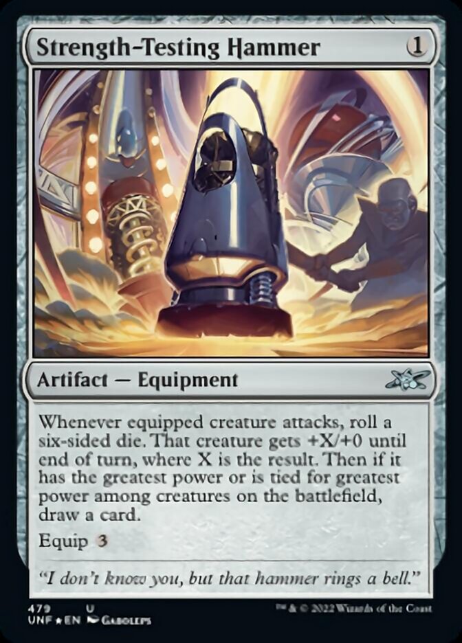 Strength-Testing Hammer (Galaxy Foil) [Unfinity] MTG Single Magic: The Gathering    | Red Claw Gaming