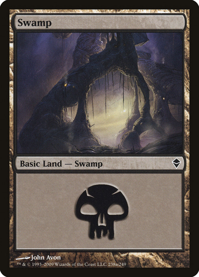 Swamp (238a) [Zendikar] MTG Single Magic: The Gathering | Red Claw Gaming
