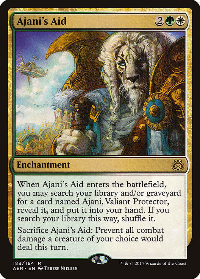 Ajani's Aid [Aether Revolt] MTG Single Magic: The Gathering | Red Claw Gaming