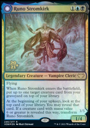 Runo Stromkirk // Krothuss, Lord of the Deep [Innistrad: Crimson Vow Prerelease Promos] MTG Single Magic: The Gathering | Red Claw Gaming