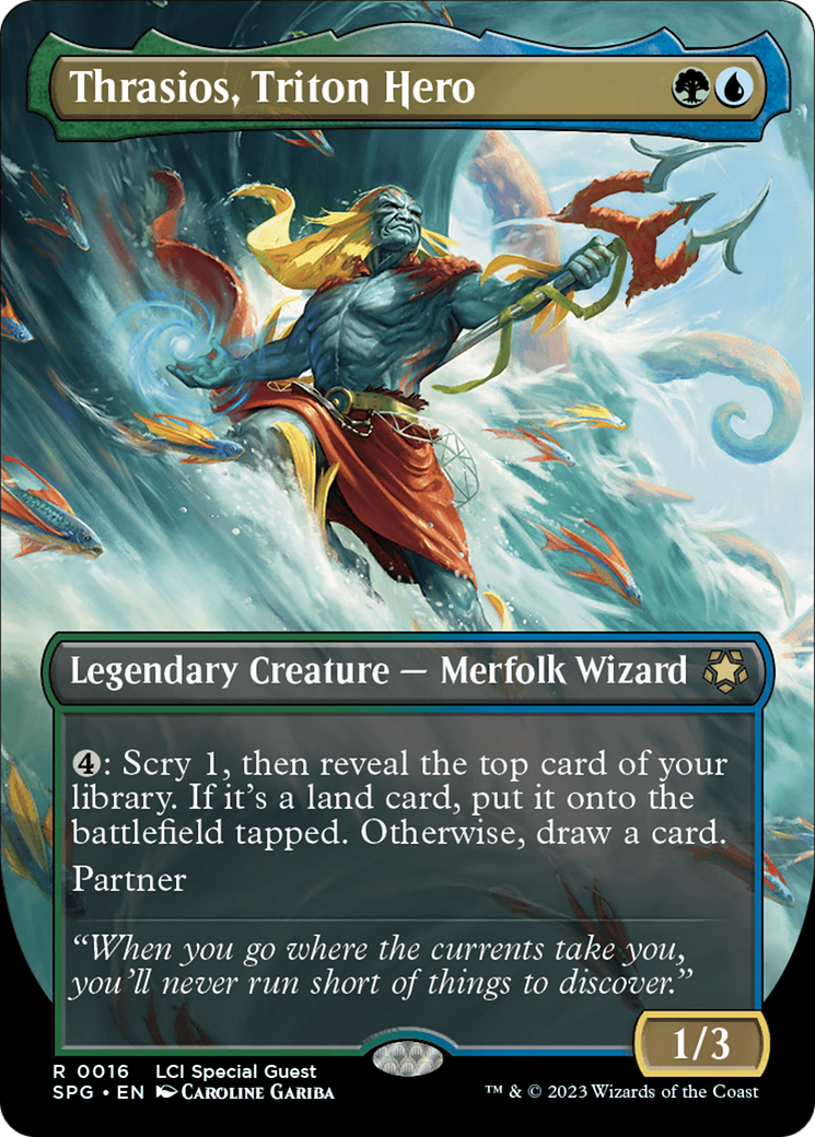 Thrasios, Triton Hero (Borderless) [The Lost Caverns of Ixalan Special Guests] MTG Single Magic: The Gathering | Red Claw Gaming