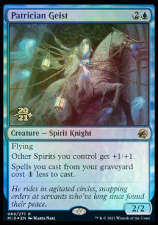 Patrician Geist [Innistrad: Midnight Hunt Prerelease Promos] MTG Single Magic: The Gathering | Red Claw Gaming