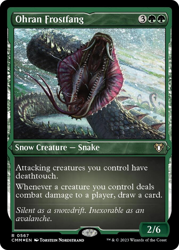 Ohran Frostfang (Foil Etched) [Commander Masters] MTG Single Magic: The Gathering | Red Claw Gaming