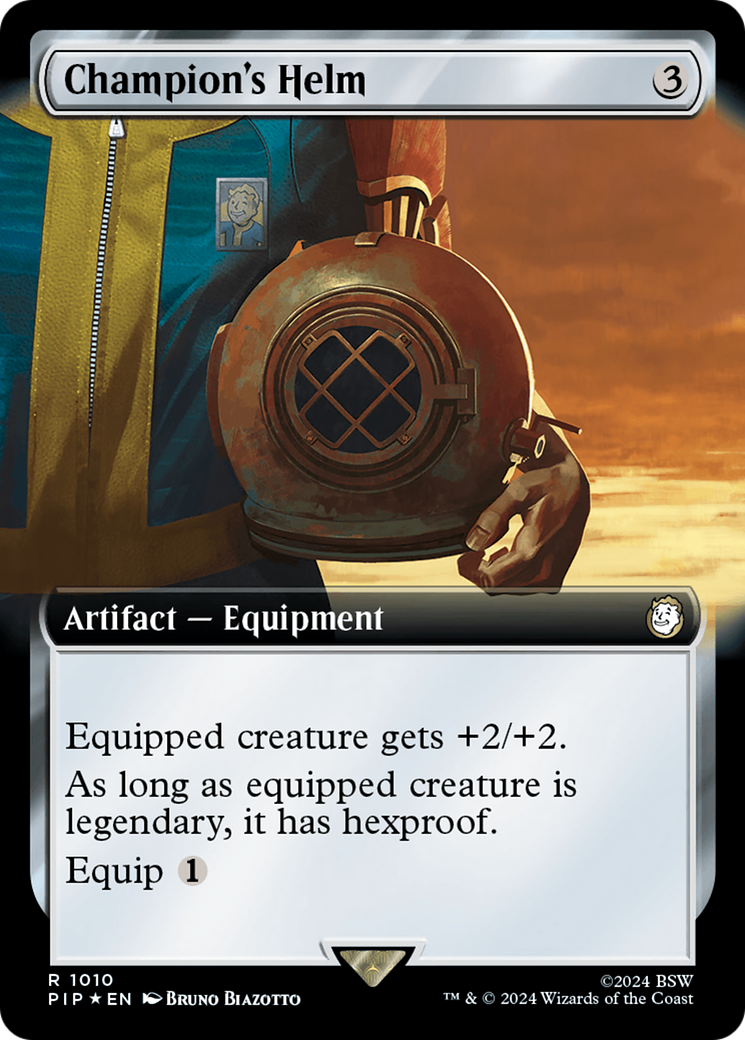 Champion's Helm (Extended Art) (Surge Foil) [Fallout] MTG Single Magic: The Gathering | Red Claw Gaming