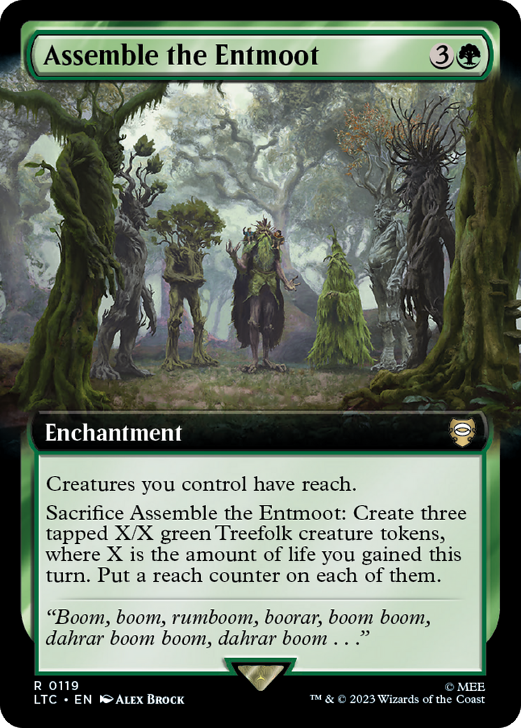 Assemble the Entmoot (Extended Art) [The Lord of the Rings: Tales of Middle-Earth Commander] MTG Single Magic: The Gathering | Red Claw Gaming