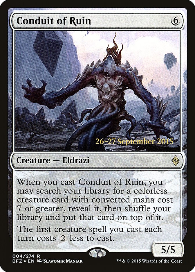 Conduit of Ruin [Battle for Zendikar Prerelease Promos] MTG Single Magic: The Gathering | Red Claw Gaming