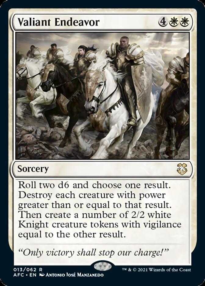 Valiant Endeavor [Dungeons & Dragons: Adventures in the Forgotten Realms Commander] MTG Single Magic: The Gathering | Red Claw Gaming