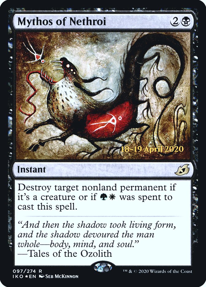 Mythos of Nethroi [Ikoria: Lair of Behemoths Prerelease Promos] MTG Single Magic: The Gathering | Red Claw Gaming