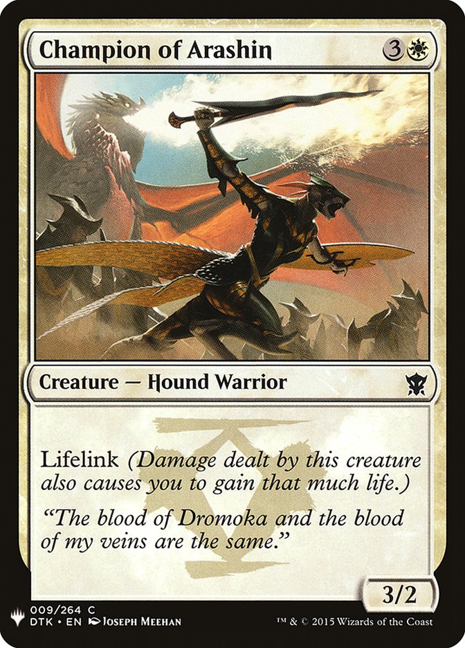Champion of Arashin [Mystery Booster] MTG Single Magic: The Gathering | Red Claw Gaming