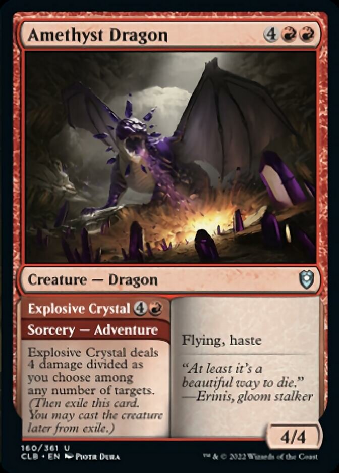 Amethyst Dragon // Explosive Crystal [Commander Legends: Battle for Baldur's Gate] MTG Single Magic: The Gathering | Red Claw Gaming