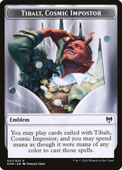 Human Warrior // Tibalt, Cosmic Impostor Emblem Double-Sided Token [Kaldheim Tokens] MTG Single Magic: The Gathering | Red Claw Gaming