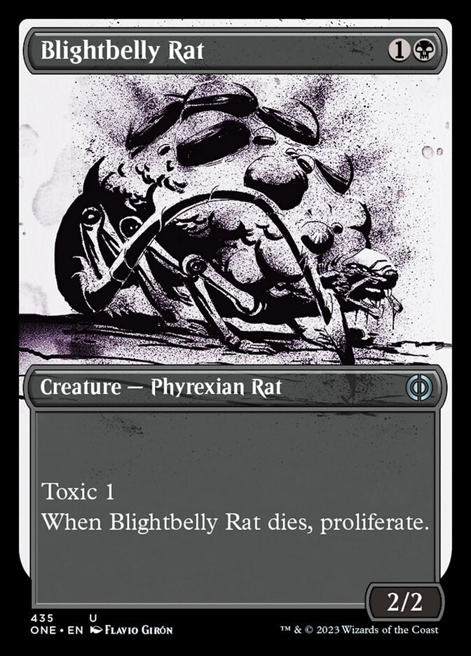 Blightbelly Rat (Showcase Ichor Step-and-Compleat Foil) [Phyrexia: All Will Be One] MTG Single Magic: The Gathering | Red Claw Gaming