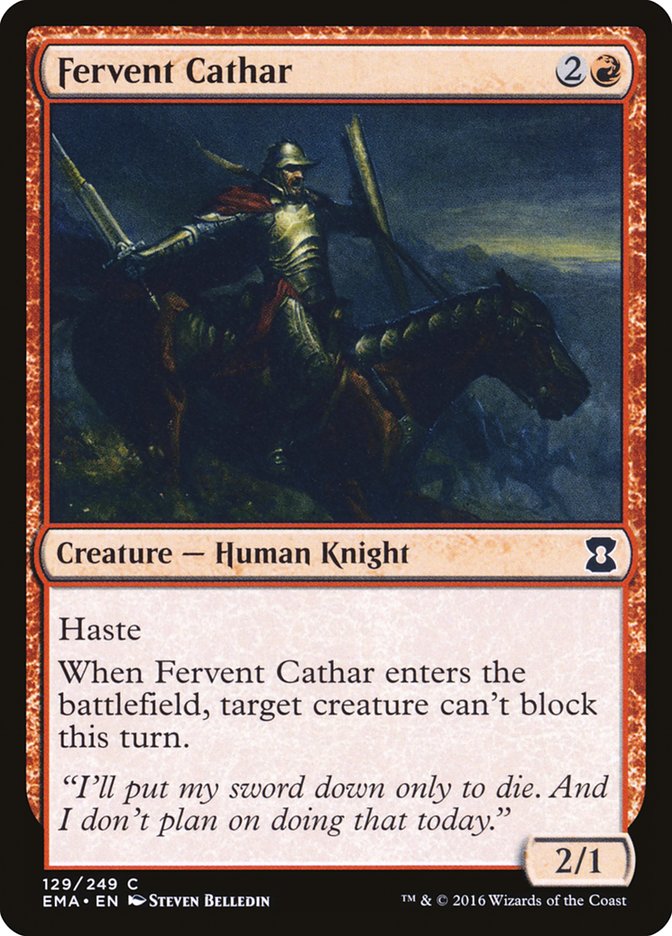 Fervent Cathar [Eternal Masters] MTG Single Magic: The Gathering | Red Claw Gaming