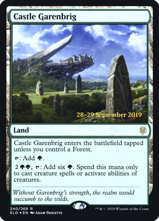 Castle Garenbrig [Throne of Eldraine Prerelease Promos] MTG Single Magic: The Gathering | Red Claw Gaming