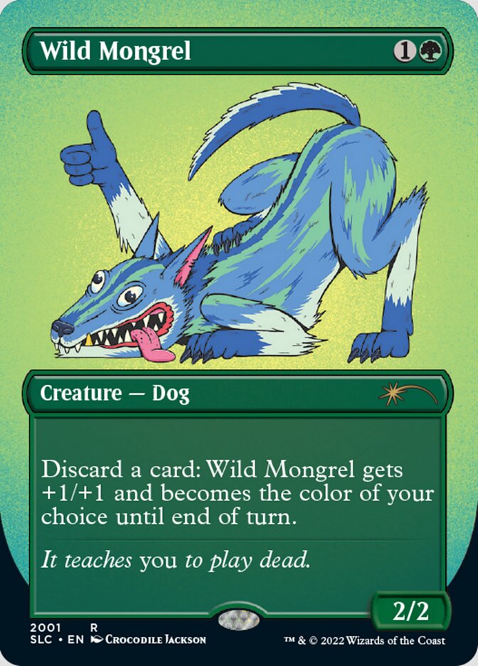Wild Mongrel (Borderless) [Secret Lair Countdown Kit] MTG Single Magic: The Gathering | Red Claw Gaming