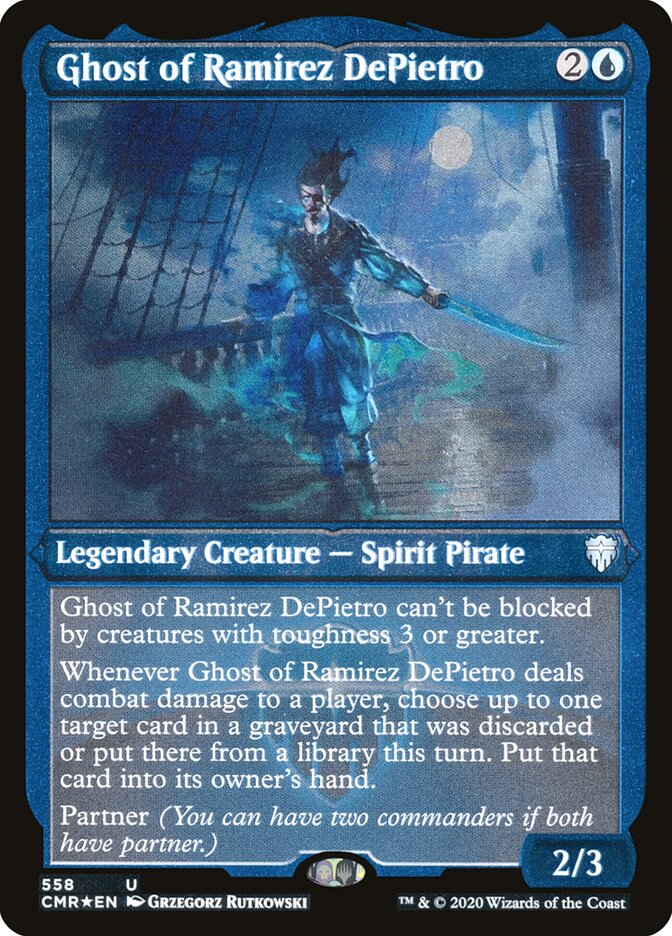 Ghost of Ramirez DePietro (Etched) [Commander Legends] MTG Single Magic: The Gathering | Red Claw Gaming