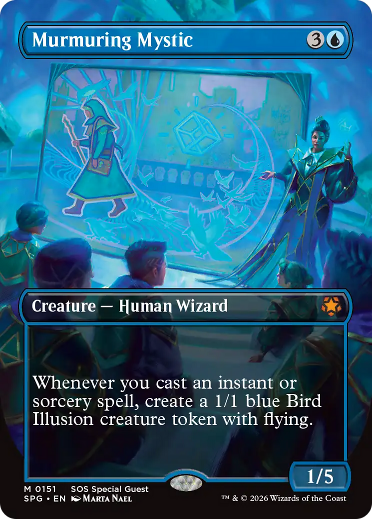 Murmuring Mystic (Borderless) [Secrets of Strixhaven Special Guests] MTG Single Magic: The Gathering | Red Claw Gaming