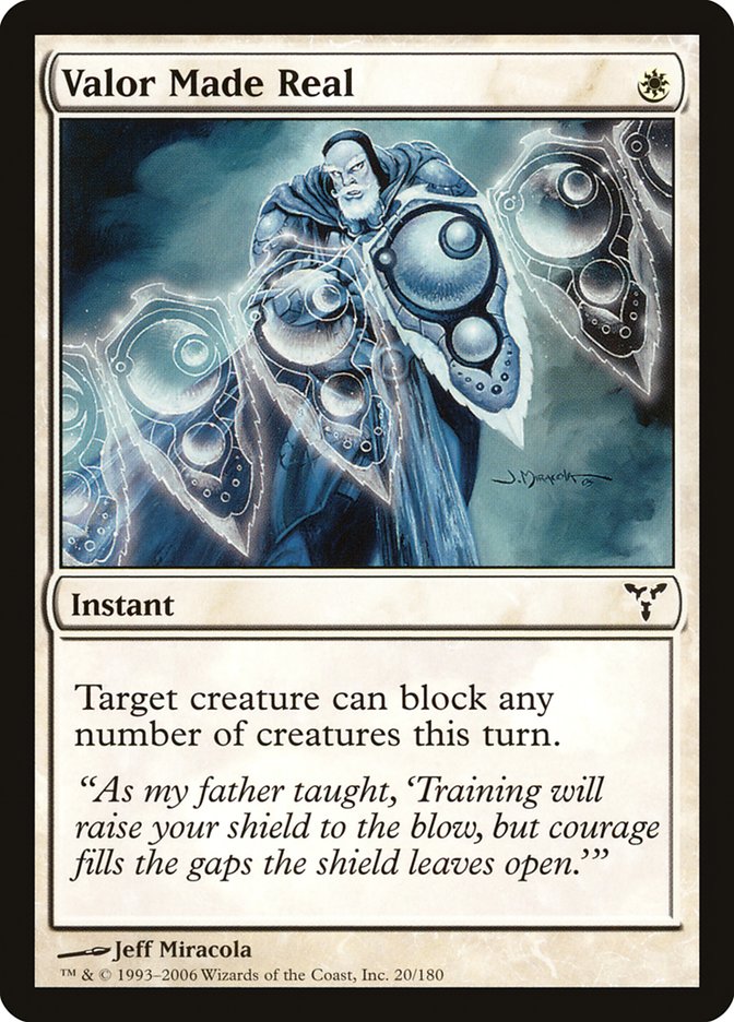 Valor Made Real [Dissension] MTG Single Magic: The Gathering | Red Claw Gaming