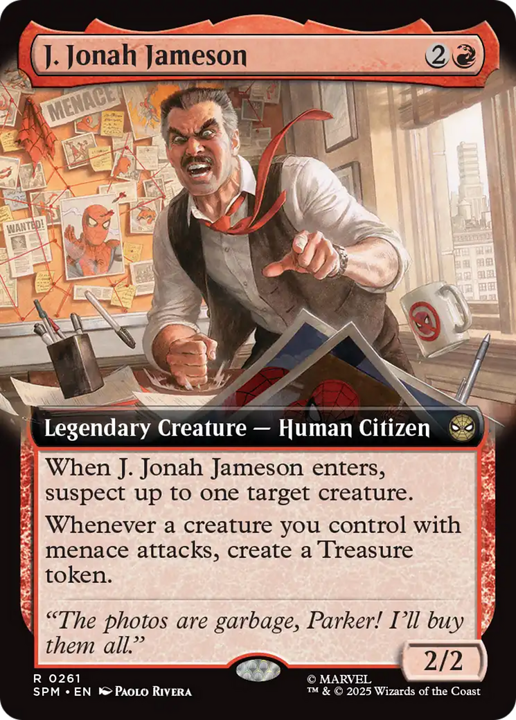 J. Jonah Jameson (Extended Art) [Marvel's Spider-Man] MTG Single Magic: The Gathering | Red Claw Gaming