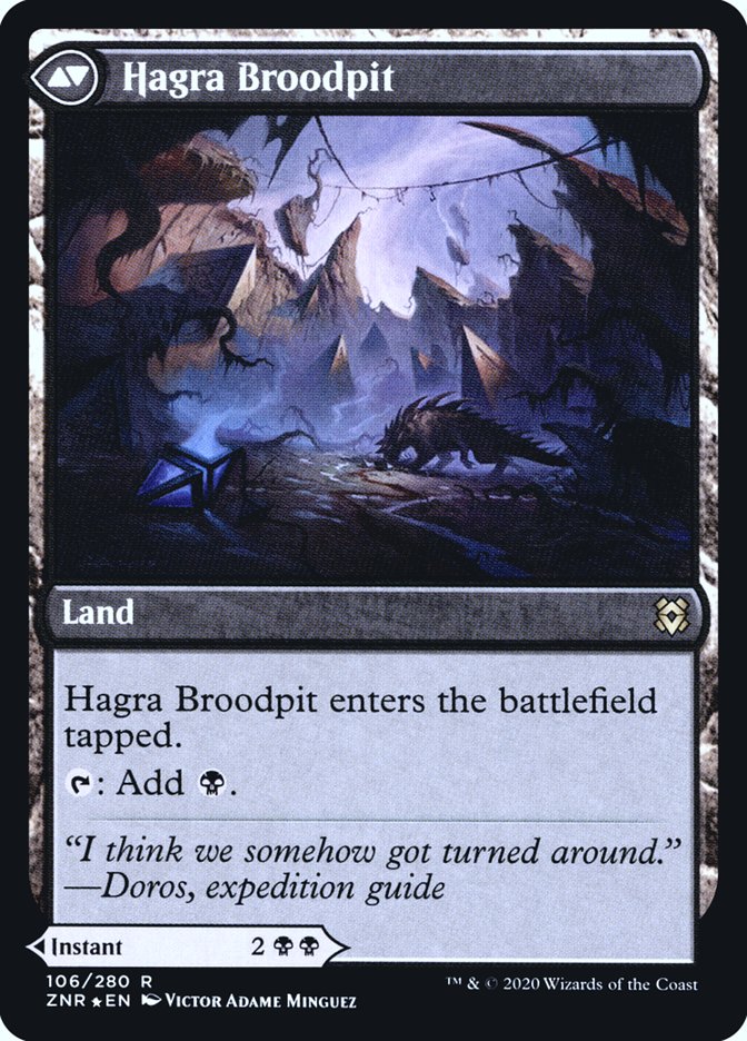 Hagra Mauling // Hagra Broodpit [Zendikar Rising Prerelease Promos] MTG Single Magic: The Gathering | Red Claw Gaming