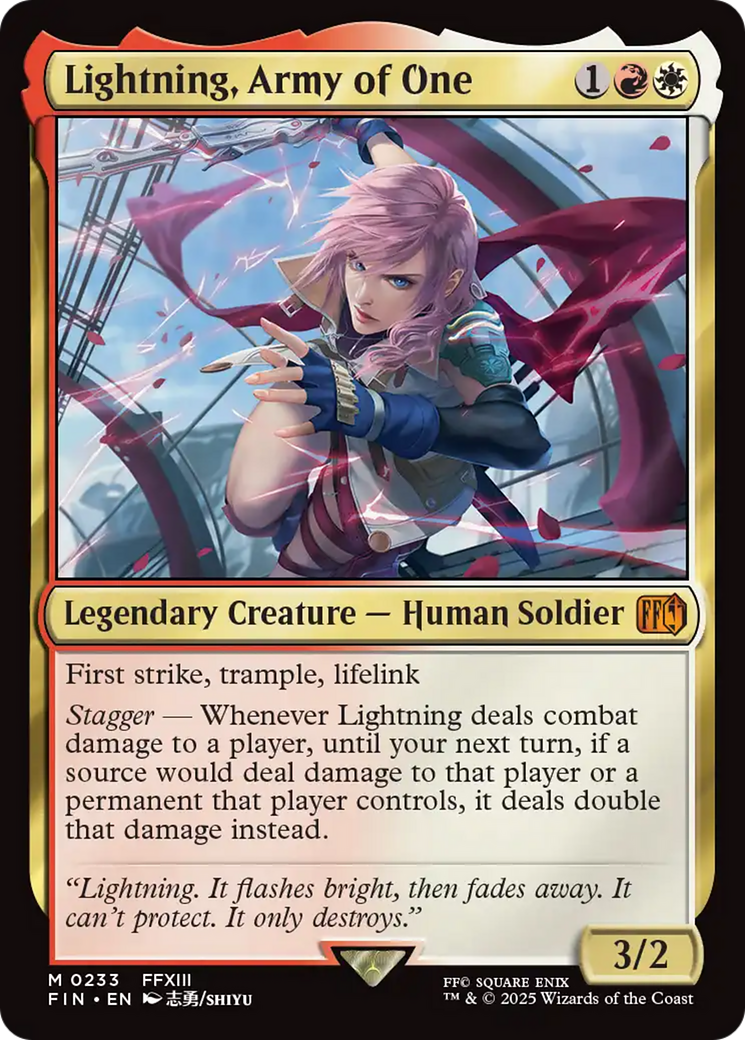 Lightning, Army of One [FINAL FANTASY] MTG Single Magic: The Gathering | Red Claw Gaming