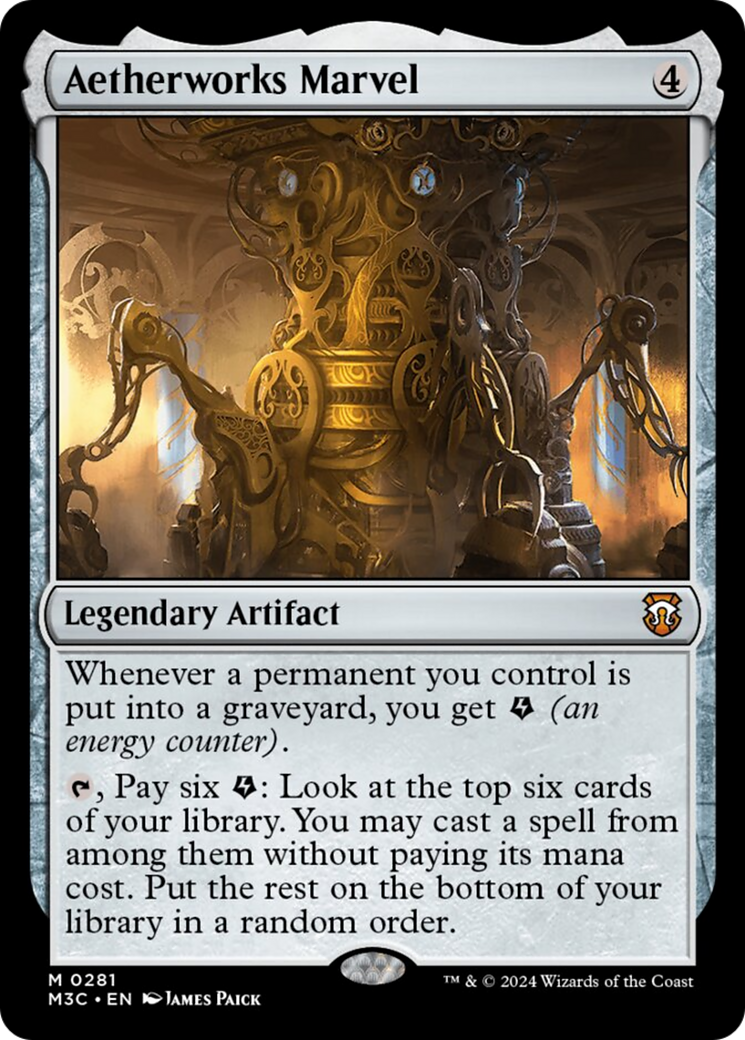 Aetherworks Marvel (Ripple Foil) [Modern Horizons 3 Commander] MTG Single Magic: The Gathering | Red Claw Gaming