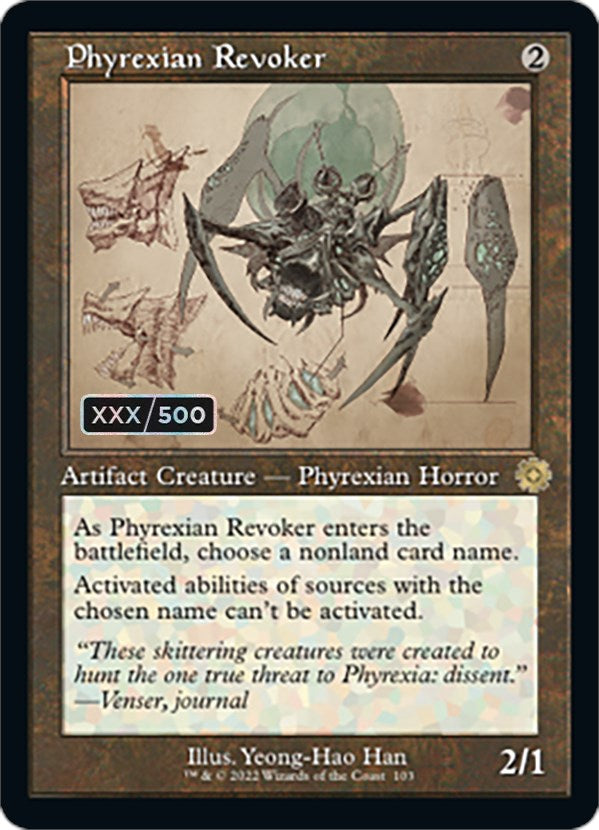 Phyrexian Revoker (Retro Schematic) (Serialized) [The Brothers' War Retro Artifacts] MTG Single Magic: The Gathering | Red Claw Gaming