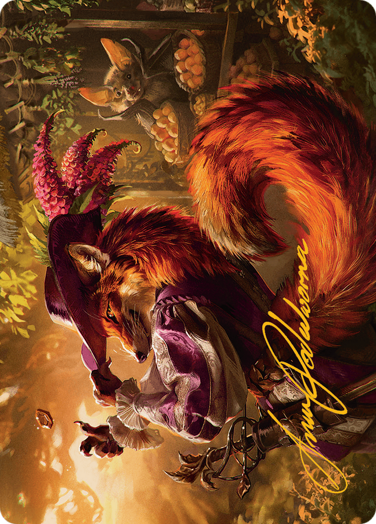 Mr. Foxglove Art Card (Gold-Stamped Signature) [Bloomburrow Art Series] MTG Single Magic: The Gathering | Red Claw Gaming