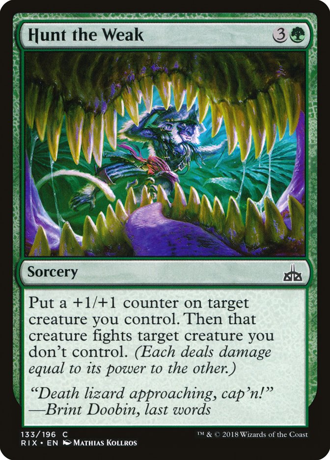 Hunt the Weak [Rivals of Ixalan] MTG Single Magic: The Gathering | Red Claw Gaming