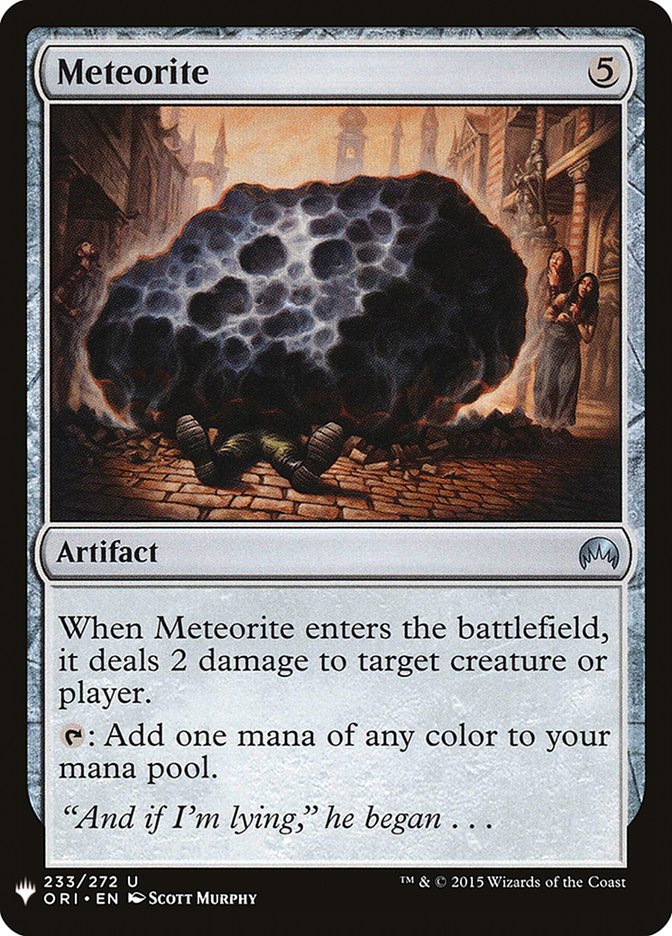 Meteorite [Mystery Booster] MTG Single Magic: The Gathering | Red Claw Gaming