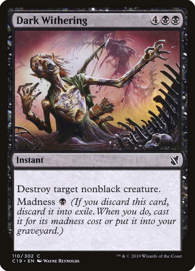 Dark Withering [Commander 2019] MTG Single Magic: The Gathering | Red Claw Gaming