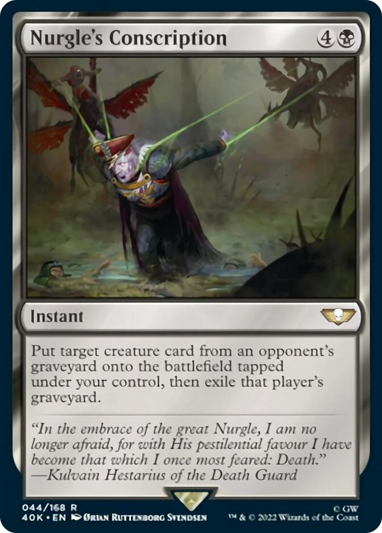 Nurgle's Conscription [Warhammer 40,000] MTG Single Magic: The Gathering | Red Claw Gaming