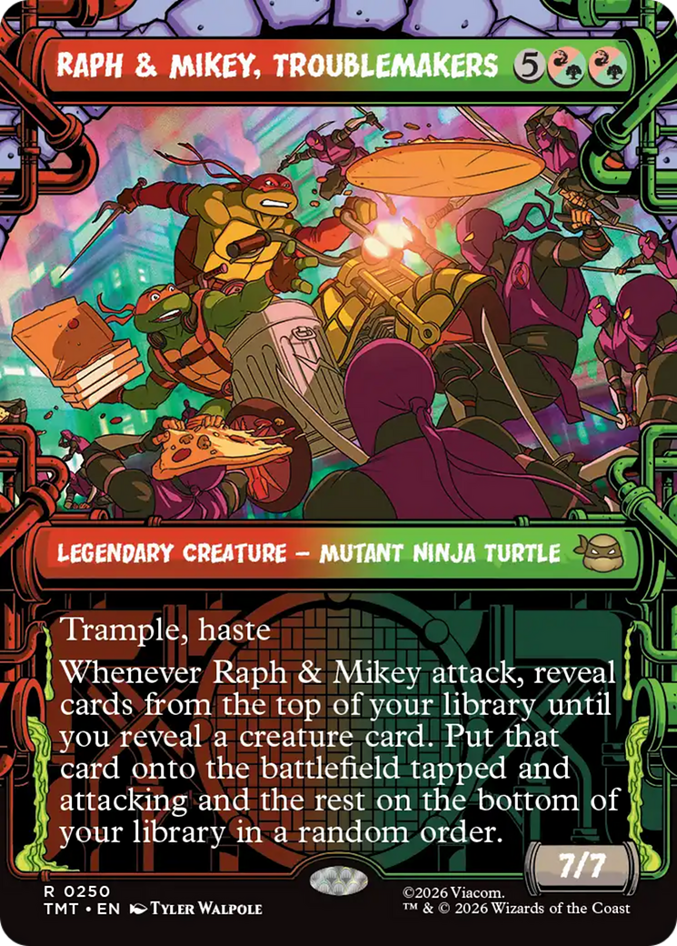 Raph & Mikey, Troublemakers (Showcase) [Teenage Mutant Ninja Turtles] MTG Single Magic: The Gathering | Red Claw Gaming