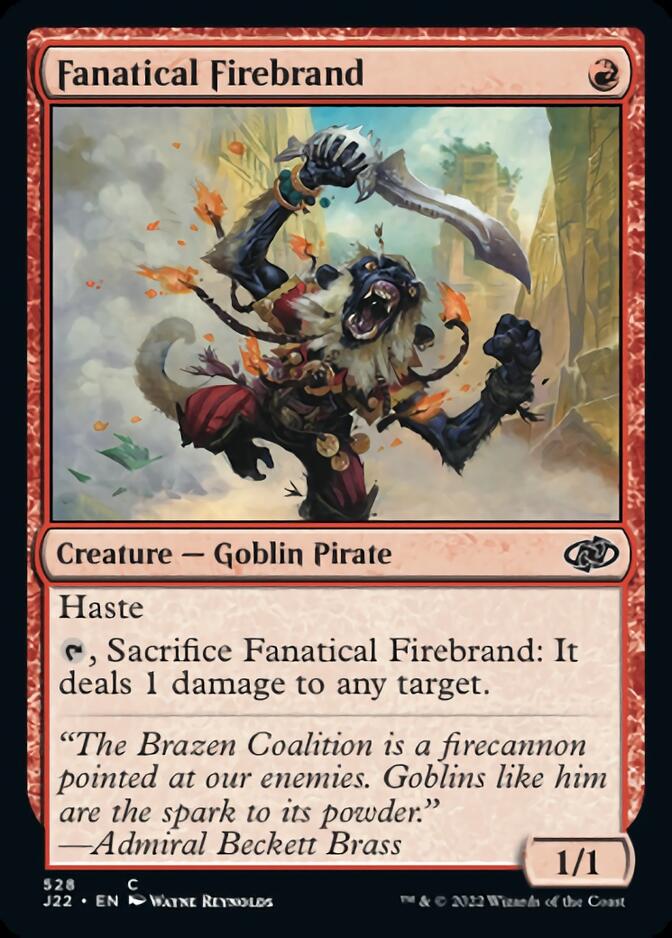 Fanatical Firebrand [Jumpstart 2022] MTG Single Magic: The Gathering | Red Claw Gaming