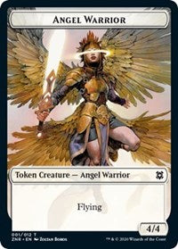 Angel Warrior // Plant Double-Sided Token [Zendikar Rising Tokens] MTG Single Magic: The Gathering | Red Claw Gaming