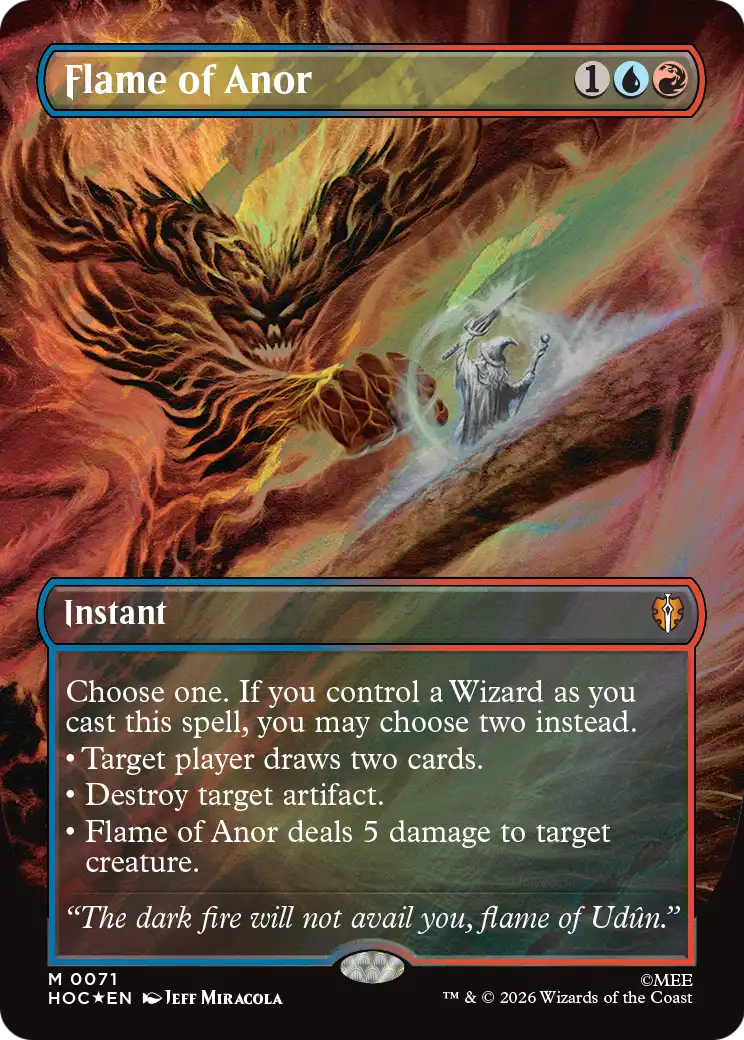 Flame of Anor (Borderless) (Surge Foil) [The Hobbit: Eternal-Legal] MTG Single Magic: The Gathering | Red Claw Gaming