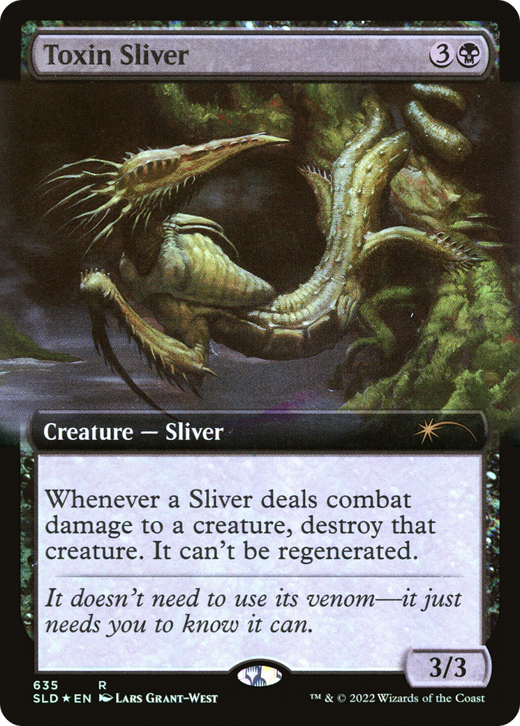 Toxin Sliver (Extended Art) [Secret Lair Drop Promos] MTG Single Magic: The Gathering | Red Claw Gaming