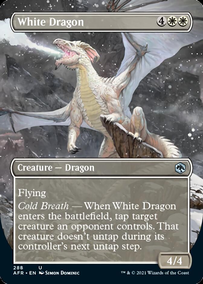 White Dragon (Borderless Alternate Art) [Dungeons & Dragons: Adventures in the Forgotten Realms] MTG Single Magic: The Gathering | Red Claw Gaming