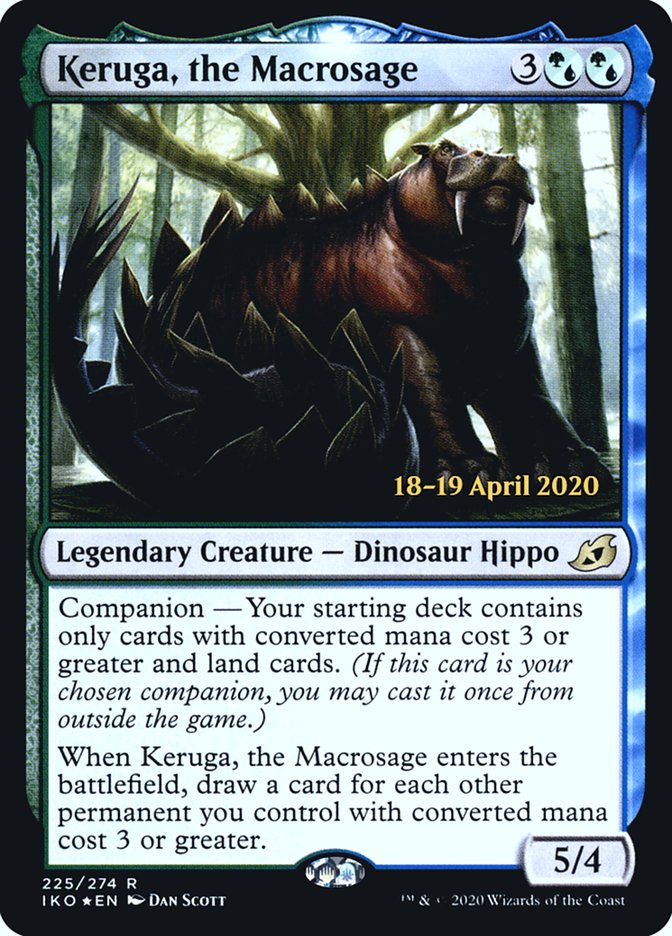 Keruga, the Macrosage [Ikoria: Lair of Behemoths Prerelease Promos] MTG Single Magic: The Gathering | Red Claw Gaming