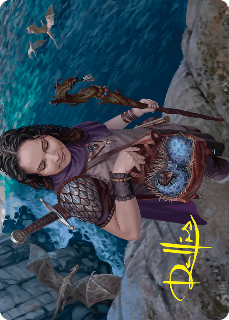 Drake Hatcher Art Card (5/54) (Gold-Stamped Signature) [Foundations Art Series] MTG Single Magic: The Gathering | Red Claw Gaming