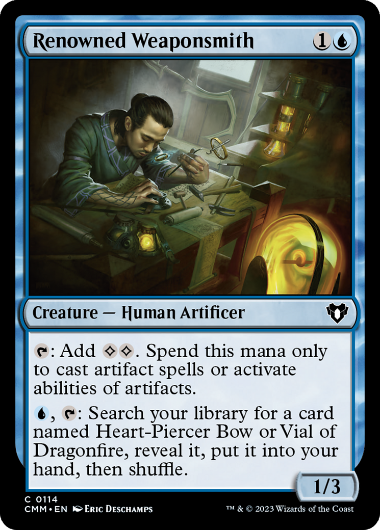 Renowned Weaponsmith [Commander Masters] MTG Single Magic: The Gathering | Red Claw Gaming