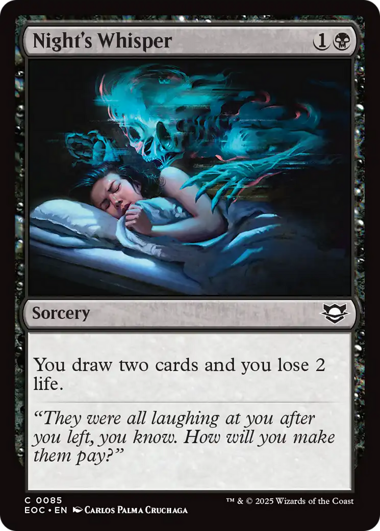 Night's Whisper [Edge of Eternities Commander] MTG Single Magic: The Gathering | Red Claw Gaming