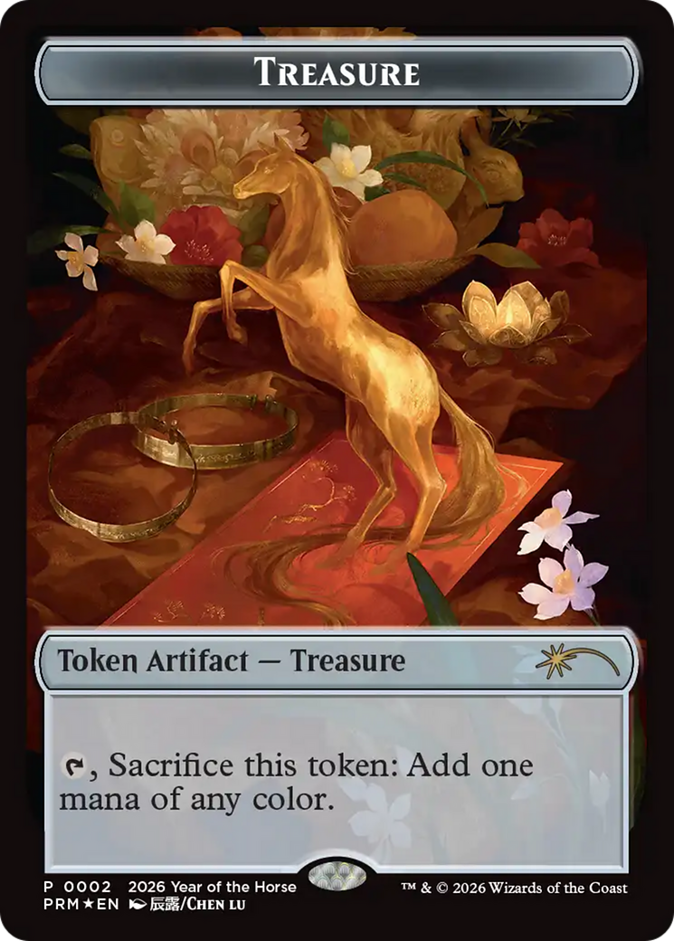 Treasure Token (Year of the Horse 2026) [Standard Showdown Promos Tokens] MTG Single Magic: The Gathering | Red Claw Gaming